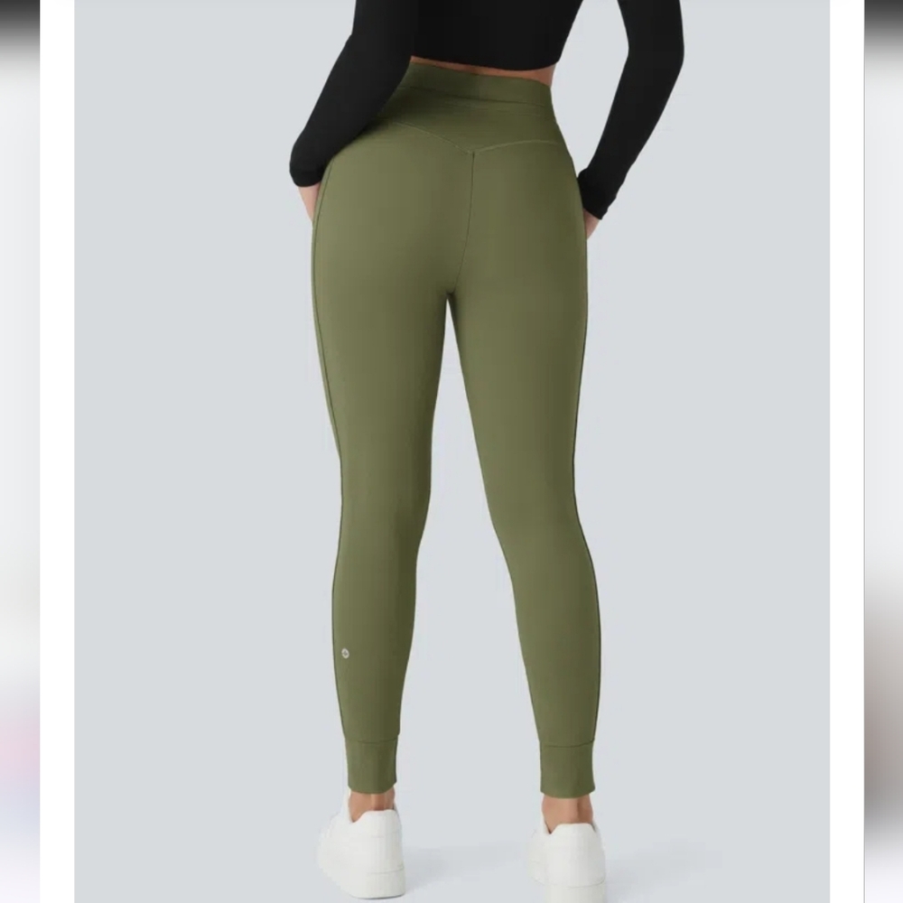 HALARA SoftlyZero™ Plush High Waisted Drawstring Pocket Plain Full Length Jogger - Picture 2 of 9